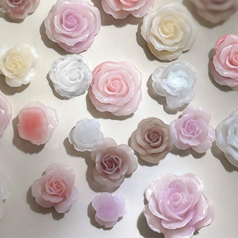 Mixed 3D Flowers Nail Charms Nail Rhinestones Nail Jewelry Nail Art Supplies