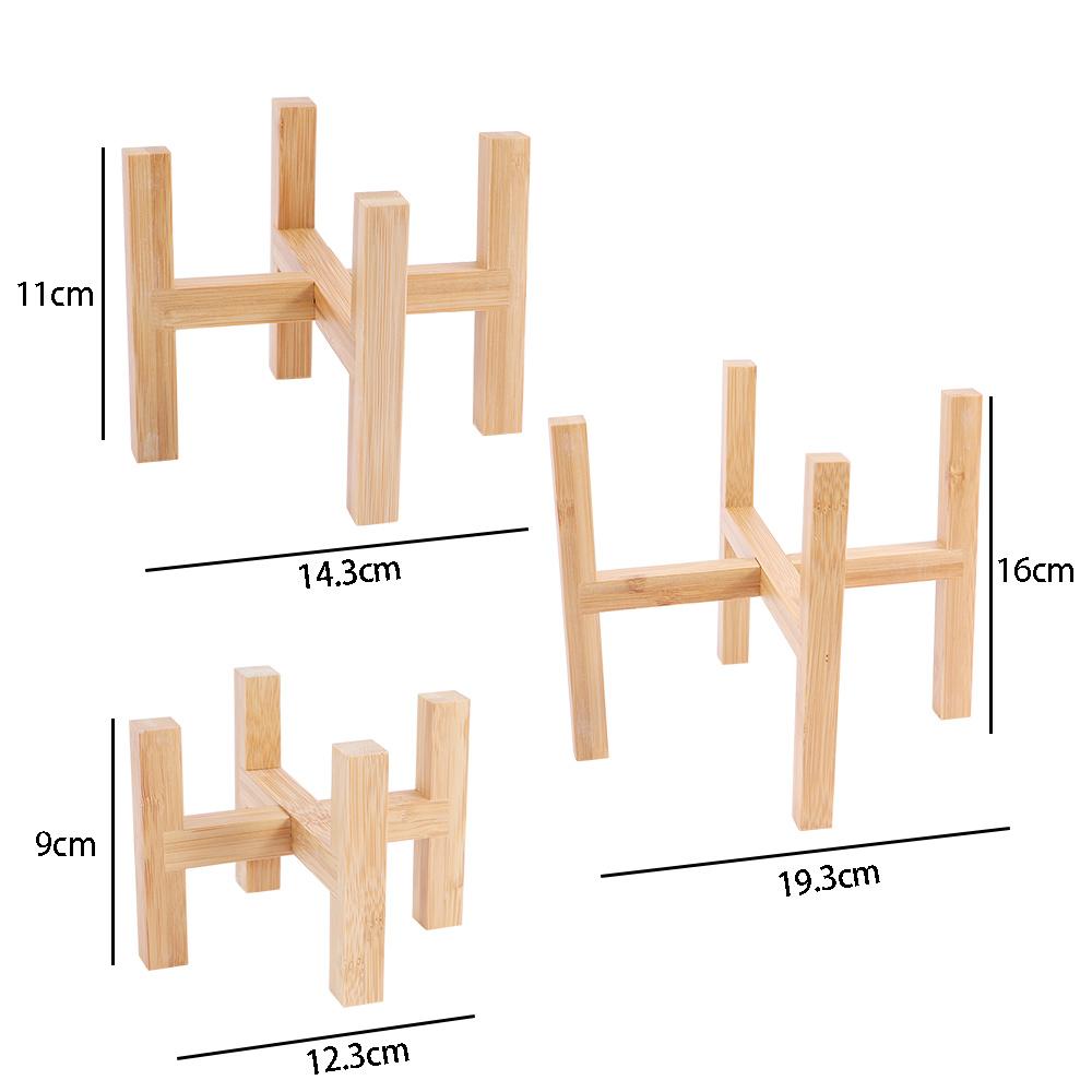 Indoor Strong Display Home Decor Planter Plant Stand Shelf Bonsai Holder Wood Rack Flower Pot Trays