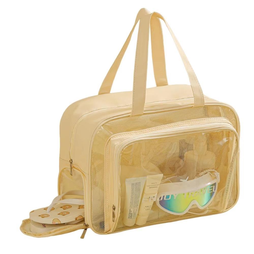 Large Capacity Waterproof Cosmetic Bag Pu Transparent Travel Storage Bag  Outdoor