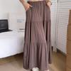 Summer Women's High Waisted Tiered Skirt Soft Modal Long Skirts Slimming Flowy Skirt Casual Fashion Versatile