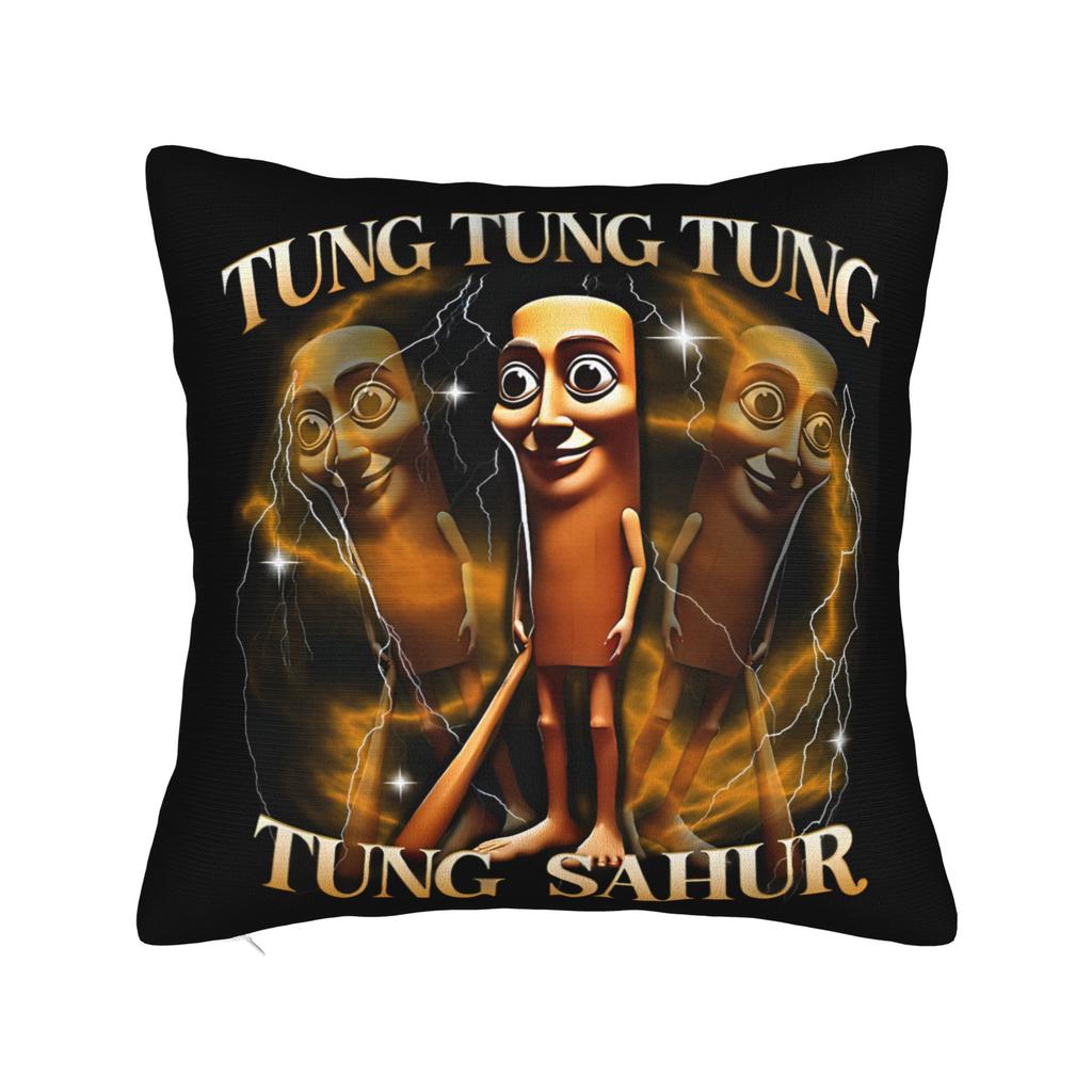 Tung Tung Tung Piazza Sahur Federa Cuscino Poliestere Cuscino Decorativo Italian Brainrot cm Federa