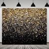 1 Stück glitzernder Hintergrundstoff in Schwarz und Gold - in verschiedenen Größen für Hochzeiten, Geburtstage und Dekorationen erhältlich