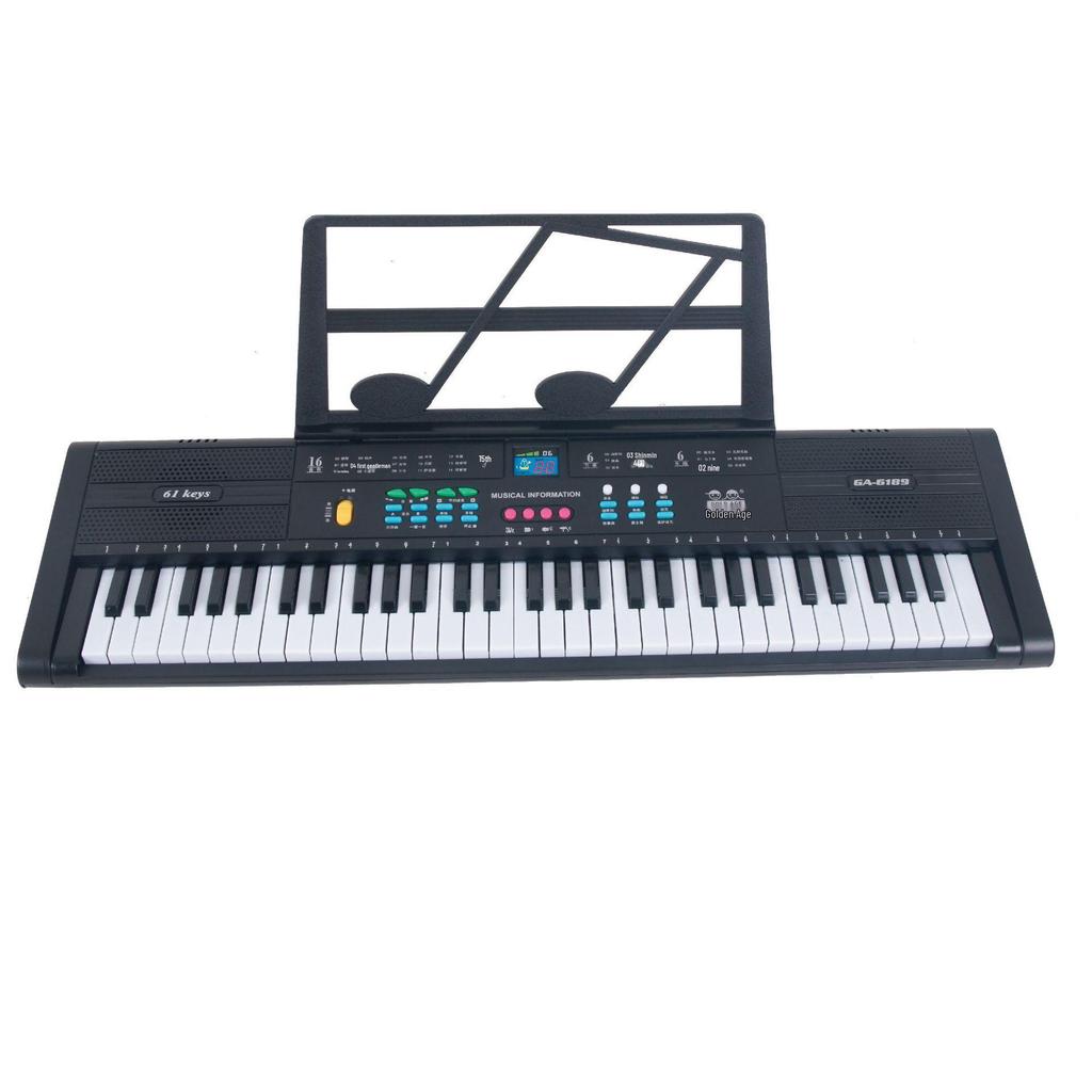 Rechargeable 61-Key Children's Electronic Keyboard with Microphone - Musical Toy Piano Gift