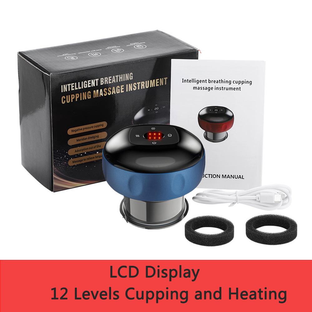 Intelligent Vacuum Cupping Massage Device 6/12 Gear Electric Heating Scraping Suction Cups Physical Fatigue Relieve Health Guasha Cans
