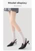 Renaissance Pearl Mid-Calf Women's Socks: Original Thin, Solid Color, Puffy Ins Style.