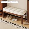 Solid Wood Shoe Changing Stool Portable Relaxing Soft Bench Chair Luxury Entrance Benches Removable Footrest Room Furniture