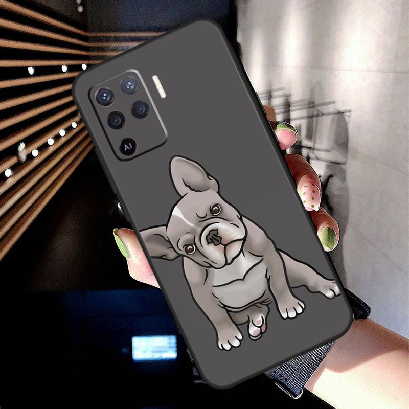 

French Bulldog Dog Case For Oppo A78 A98 A18 A38 A58 A60 A80 A40 A77 A57 A17 A74 A54 A94 A96 A76 A16 A15 A5 Pro OPPO A77 5G