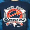 Vintage 90s ATLANTA BRAVES TRENCH Tričko VELIKOST LARGE mlb baseball georgia měkké tenké
