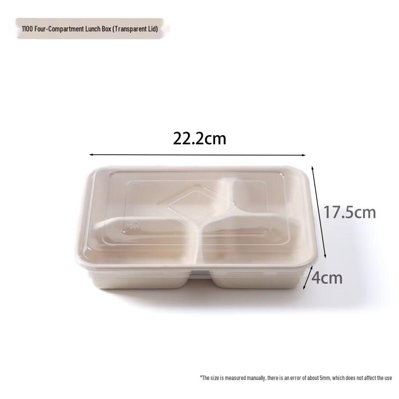 Disposable Sugarcane Pulp Divided Food Container
