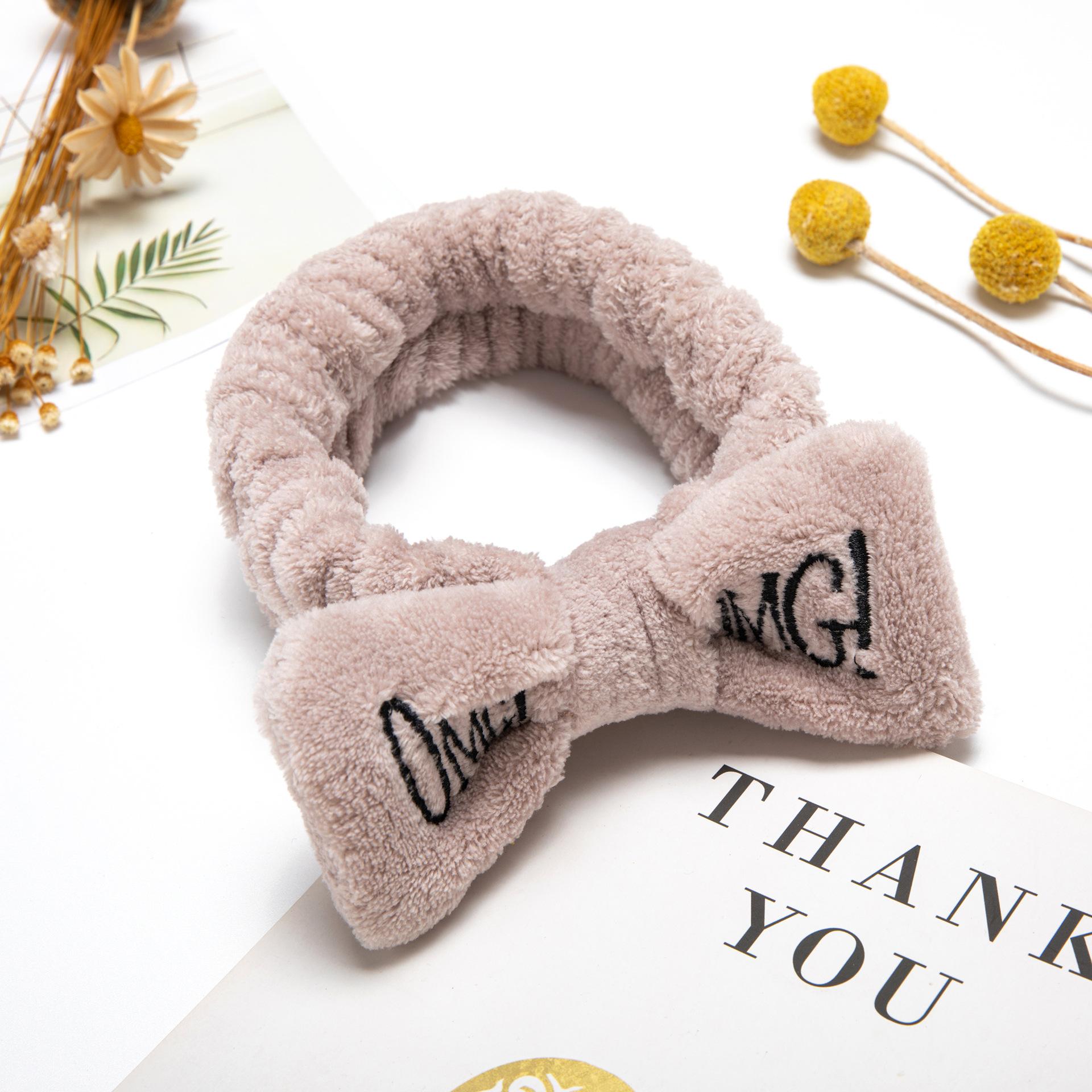 

Женская повязка на голову OMG для мытья лица с большим бантом, спортивная повязка на голову, аксессуары для волос