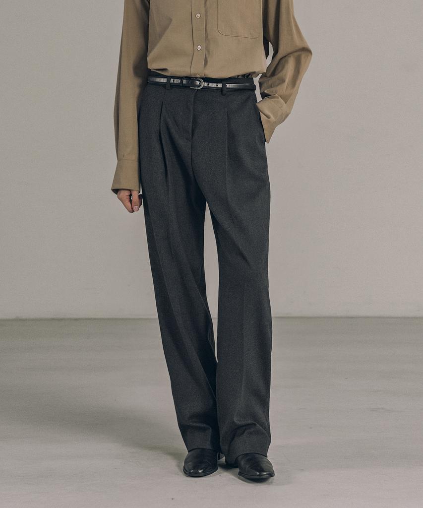 Siyajyu Sipt7137 Peach Brushed Formal Slacks_Charcoal