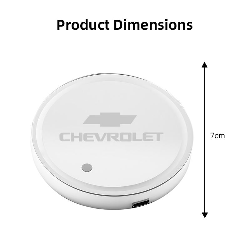 Car Coasters USB Charging Anti-slip Cup Pad Seven-color LED Auto Interior Ambient Light For Chevrolet Spark Captiva Cruze SS Z71