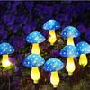 Colorful Mushroom LED Solar Lawn Lamp External Solar Lights Wedding Camping Party Home Decoration Garden Summer Decor Light