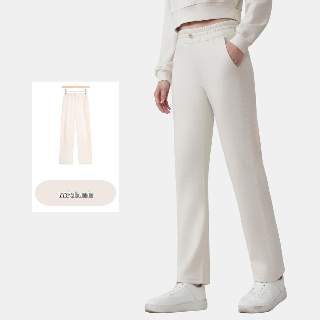 LU Women's High Waist Wide Leg Yoga Sweatpants - Slimming, Warm, Breathable, Casual, Outdoor Activewear.