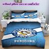 Ice Hockey Logo Pattern Bedding Quilt Set Quilt Cover Pillowcase Home Decoration Birthday Gift (1*duvet Cover+ 2*pillowcase, Without Core)