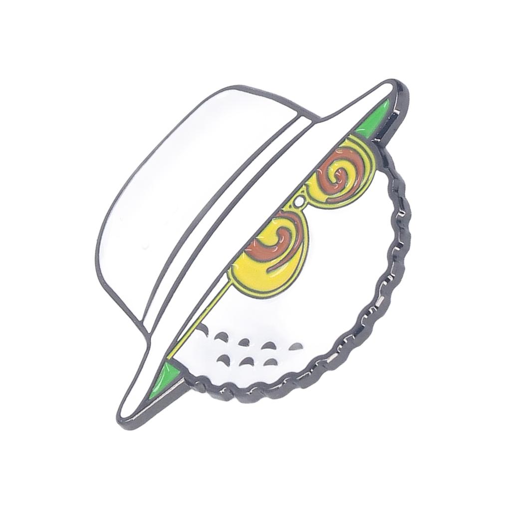 Golf Ball Marker Hat Clips Lightweight Removable Magnetic Anti Rust Glasses Fisherman Hat Clips for Women Men White