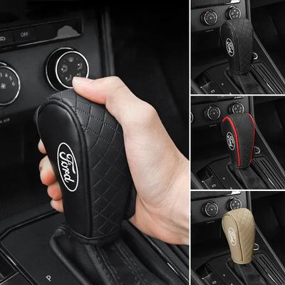 High-End Car Center Console Gear Shift Knob Cover Handle Case For Ford Taurus Focus Fiesta Shelby Edge Mondeo Explorer Escape