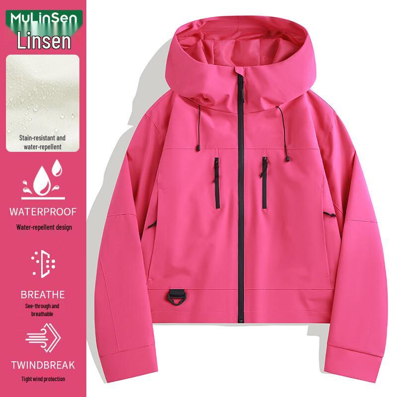 MULINSEN Women s 2026 Short Outdoor Windbreaker Jacket with UV Protection M