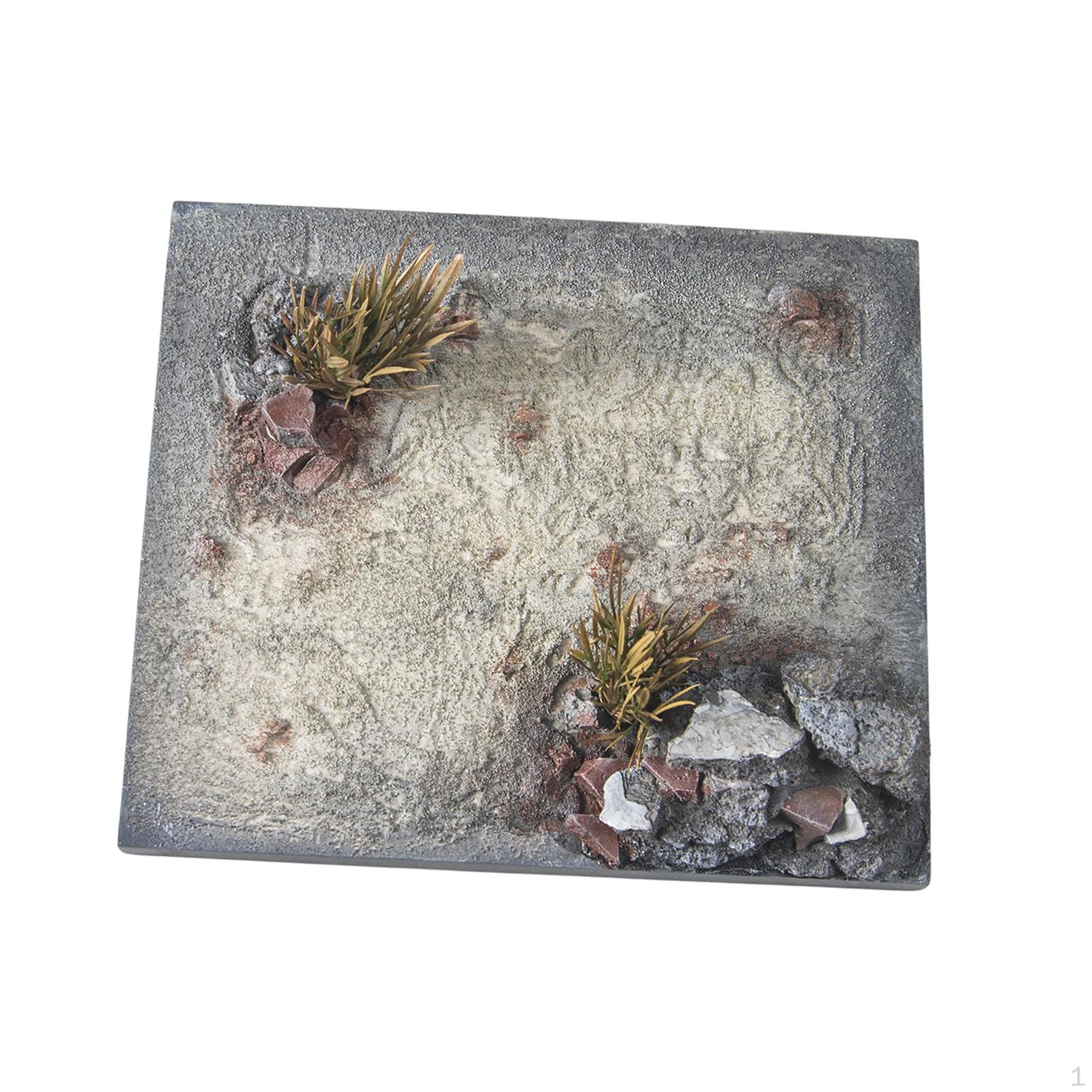 

1/12 1/6 Wrecked Ruins Ground Diorama Model Building Micro Landscape Ornament Scene Props Realistic LZ001B