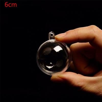 Party Supplies Fillable Christmas Tree Ball Ornaments Plastic Candy Box Xmas Hanging Transparent Balls