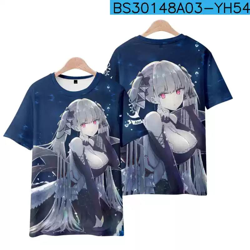 Popular Game Azur Lane T-shirt 3D Print Men/Women Anime t shirt Casual Harajuku