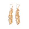 DIEZI Punk Vintage Irregular Choker Necklace Earrings Ring Set For Women Fashion Gold Silver Color Clavicle Jewelry Set