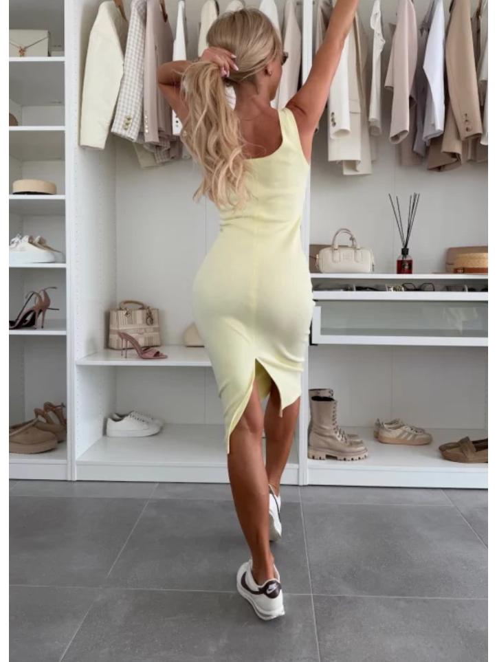 Summer Solid Color Two-Piece Set: Spaghetti Strap Dress with Cardigan