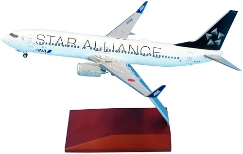 

ANA Trading 1/200 Scale Boeing 737-800 JA51AN Star Alliance Diecast Model (Includes WiFi Radome, VHF, Gear, Wooden Base, and Plate) - Complete Item, N