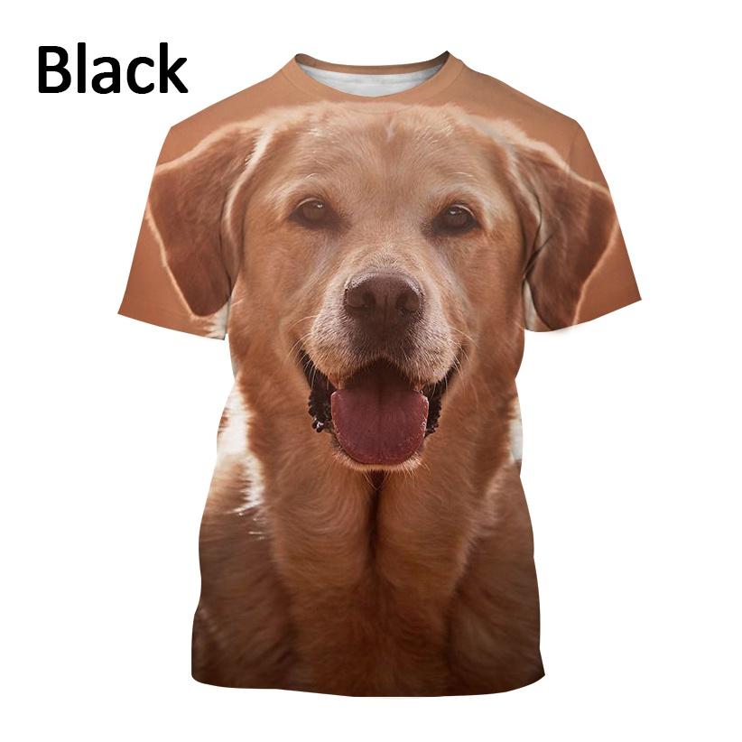 New Men's Funny Casual Dog 3D Short-sleeved T Shirt Harajuku Style Pet Print Top Cute Animal Labrador Retriever T Shirt