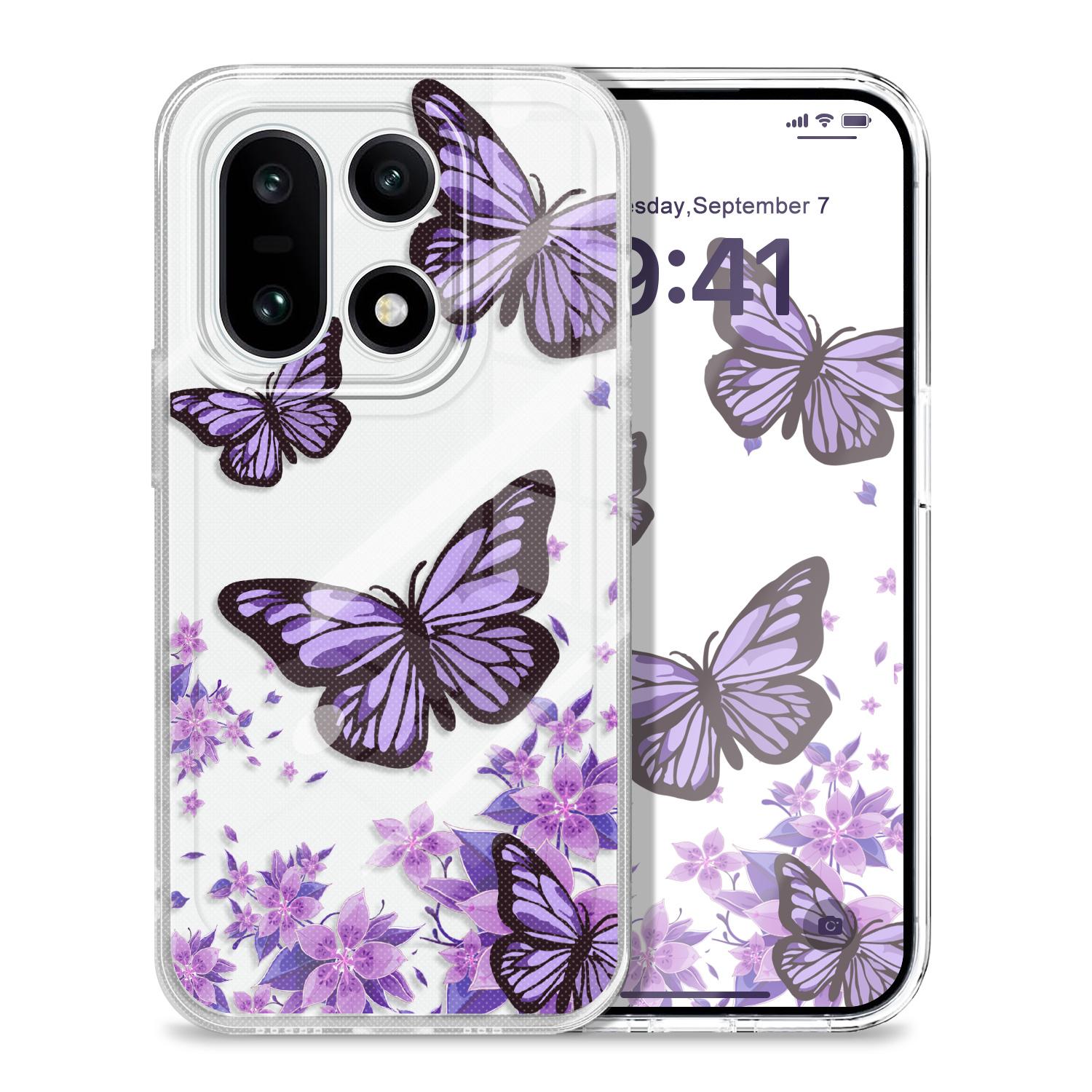 

Sky Butterfly Transparent Phone Case For Oneplus 15 13T 13R 12 12R 11R 10R 10 Pro 9RT Nord 2 5 CE2 CE5 5G Soft TPU Cover OnePlus 10 Pro 5G