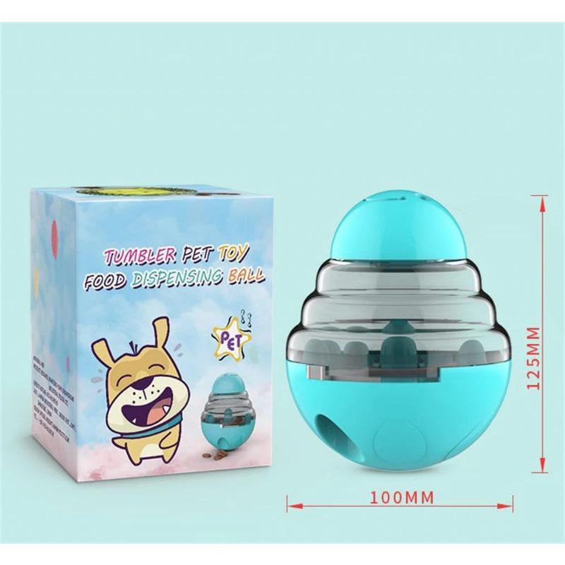 Dog Feeder Toys Tumbler Slow Food Dispenser Pet Feeder Dog Interactive Trainning Snack Storage Leakage Ball Toy