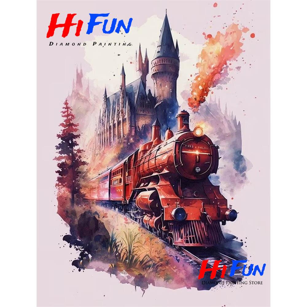 Steam Railway Diamond Painting Harris Express Train Poster for Children's Kid Room DIY Decor Mosaic Embroidery Cute Gifts 2026