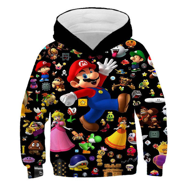 Super Mario Brothers Mario Children's Versatile Sweater Cosplay Spring and Autumn Anime Hoodie Jacket Men