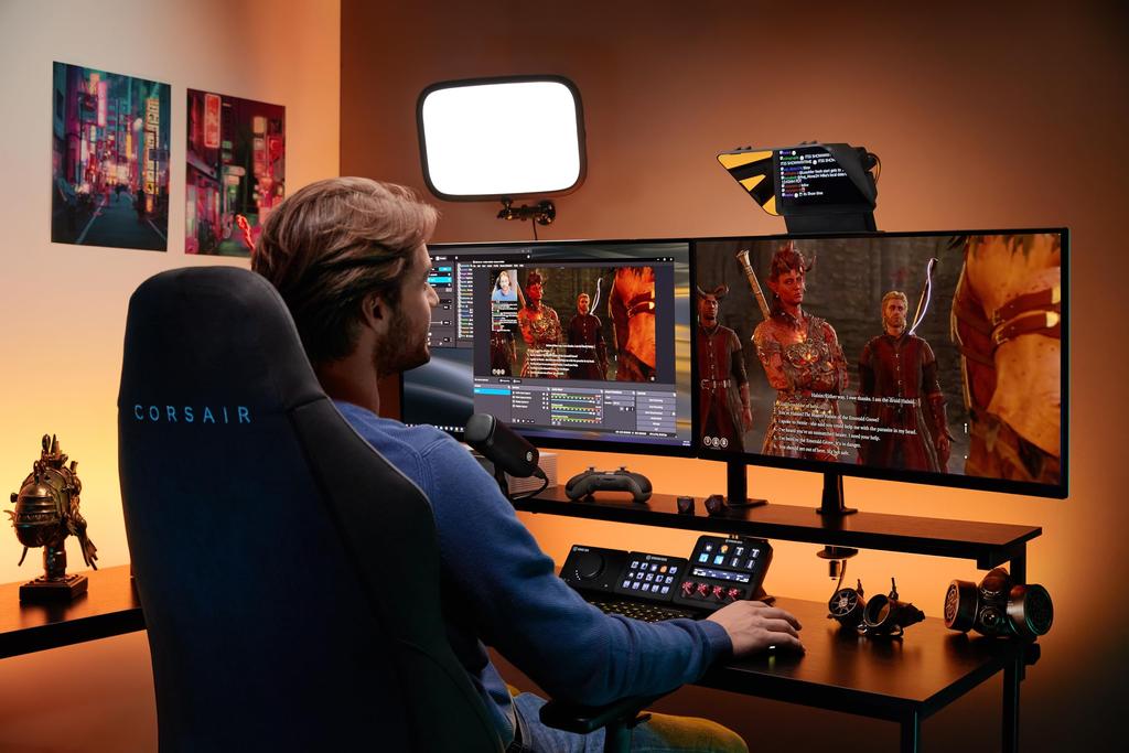 Elgato Teleprompter with Monitor for Video Twitch and Zoom High Compatibility and Customizable Compatible with Stream Prompter Built-in Scripting,