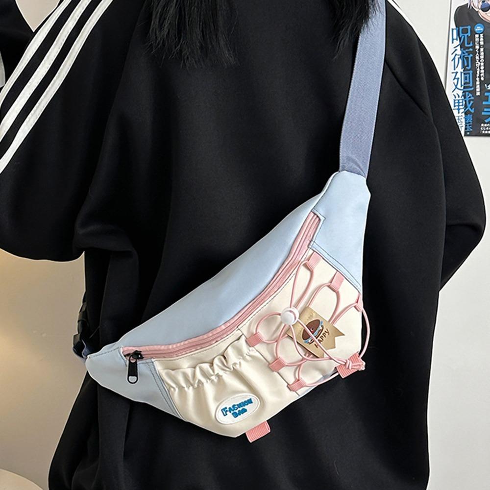 Girly Sports Single Shoulder Bag Japanese Style Fanny Pack Casual Crossbody Chest Bag  Gym