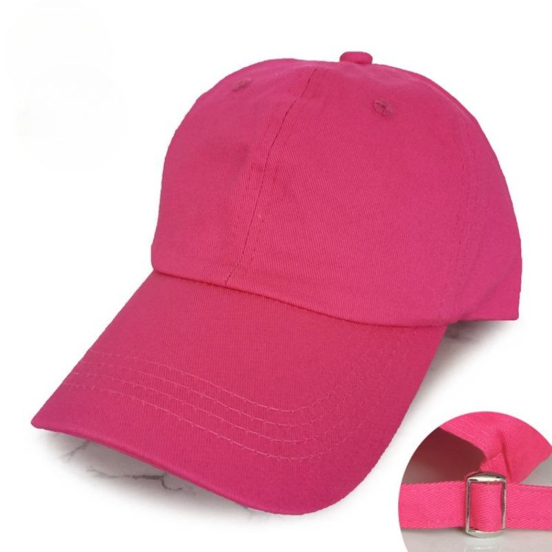 Spring and Summer Fashion Unlined European and American Casual Baseball Cap Soft Pure Cotton Sun Hat Arc Solid Coloradjustable
