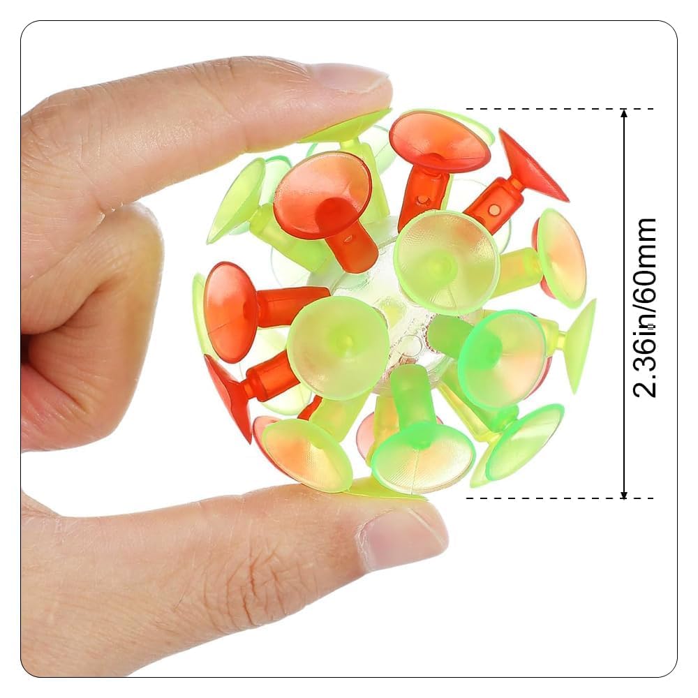 10-Pack Suction Cup Toys: Fun Bounce Balls with PVC Suction Cups, Great for Bath Time, Parent-Child Play, Boys and Girls, Gift Set (10 Pieces)