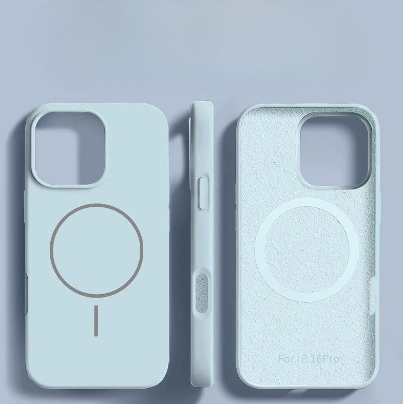 

Liquid Silicone MagSafe Magnetic Phone Case for iPhone 15 14 13 Pro Max Solid Color Shockproof Cover apple 11