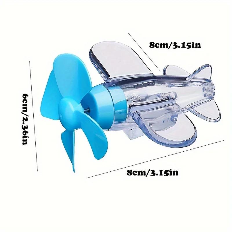 Creative Funny Mini Airplane LED Colorful Lights Safe Riding Fashion Car Decorations Warning Wind Power Generation Gift