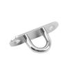 1 Stück 304 Stahl Edelstahl D-Form Bootsdeckenhalter Ring Hochleistungs-Längliche Augenplatte Pad Wandhalterung U-Haken Garagenhängematte