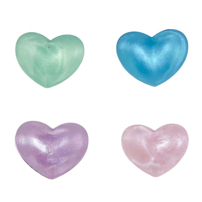 Heart-Shaped Tennis Vibration Dampeners with Flexible Construction for Practice, Casual Play, and String Bed Placement