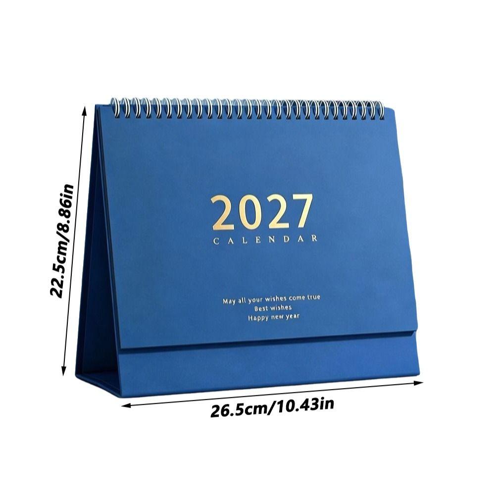 Tragbarer 2027 Desktop Schreibtischkalender Faltbarer Akademischer Planer Bürobedarf