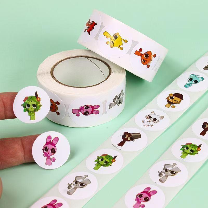 Rhythm Box Party Egg Sprunki Roll Stickers Game Decor - Cartoon Seals