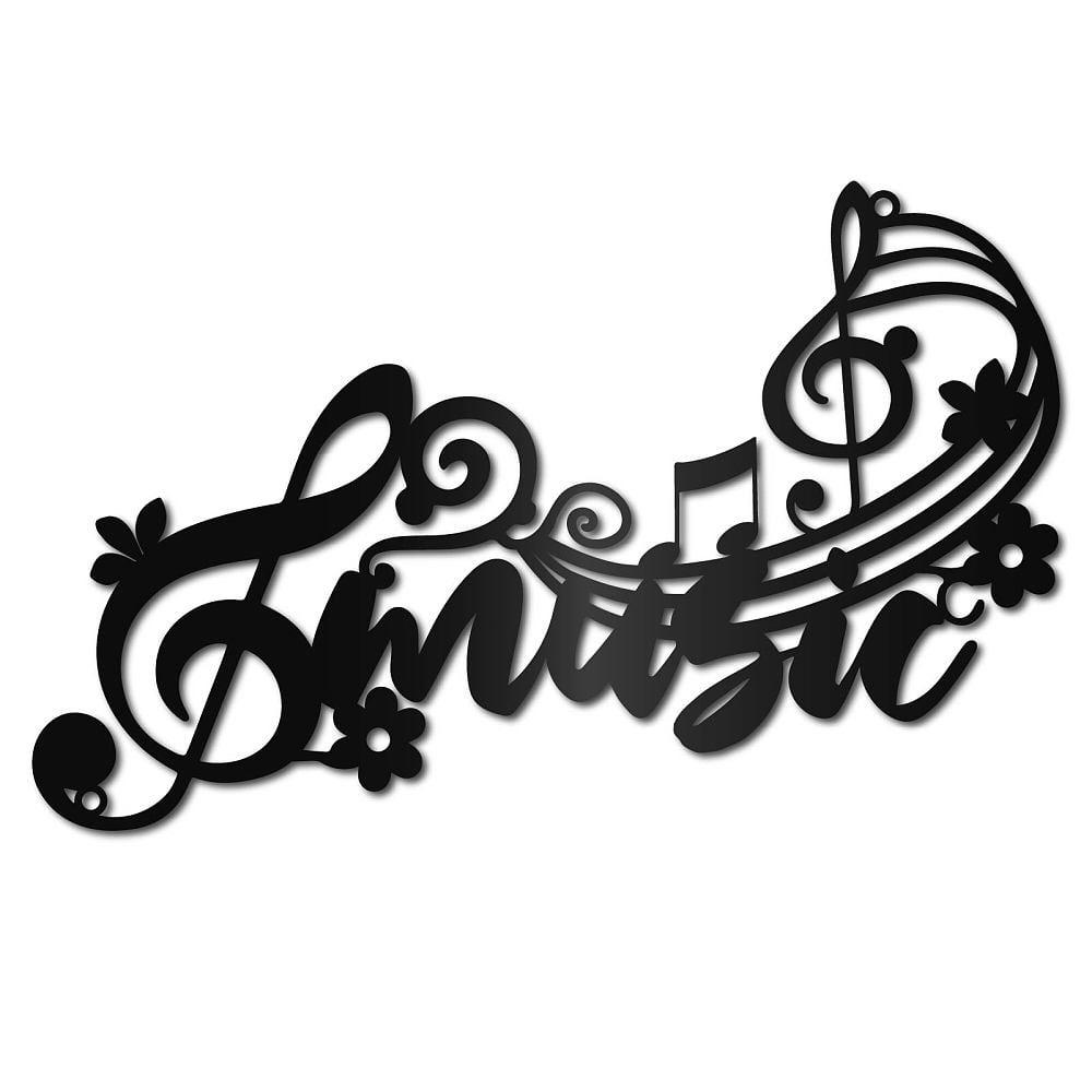 

Iron Music Note Wall Art Decor, Hollow Metal Silhouette for Living Room Bedroom Office, Gift for Music Lovers