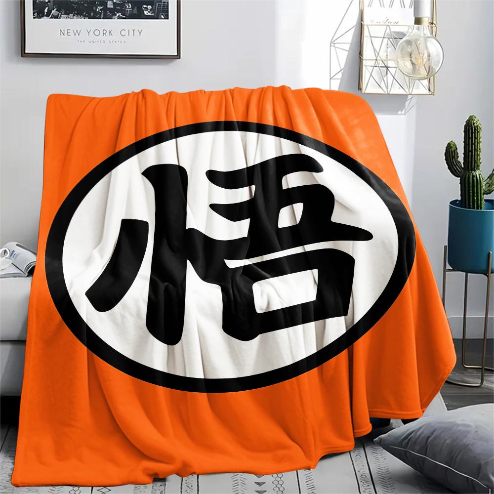 Dragon Ball Charaktere Druck Flanelldecke, Hohe Qualität, Bequem für Alle Jahreszeiten, Heimdekoration, Wärme und Komfort, Perfekt für Weihnachtsgeschenke