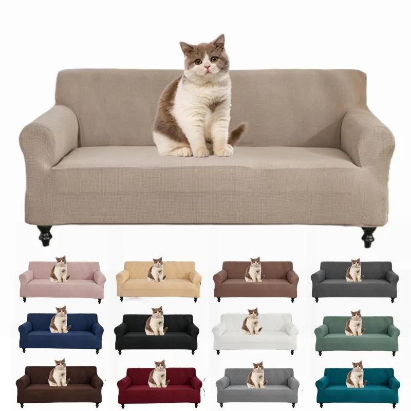 

1/2/3/4 местный эластичный чехол для дивана, эластичный чехол, жаккардовый чехол, водонепроницаемые чехлы для дивана Г-образной формы, гостиная S-1-seat 90-140CM