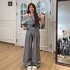Women's Korean-Style Casual Summer Suit: One-Shoulder Top & Long Pants