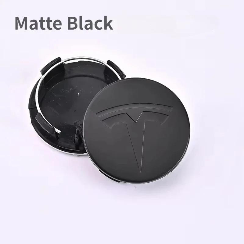 4pcs 56mm Car Wheel Center Hub Decorative Caps for Tesla Model 3 Y S X Badge Wheel Lug Nut Protective Cover