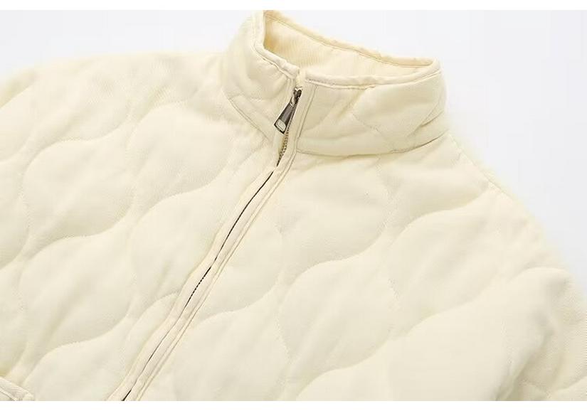 European & American Urban Casual Washed Cotton Padded Coat for Women, Autumn/Winter 2025 Collection