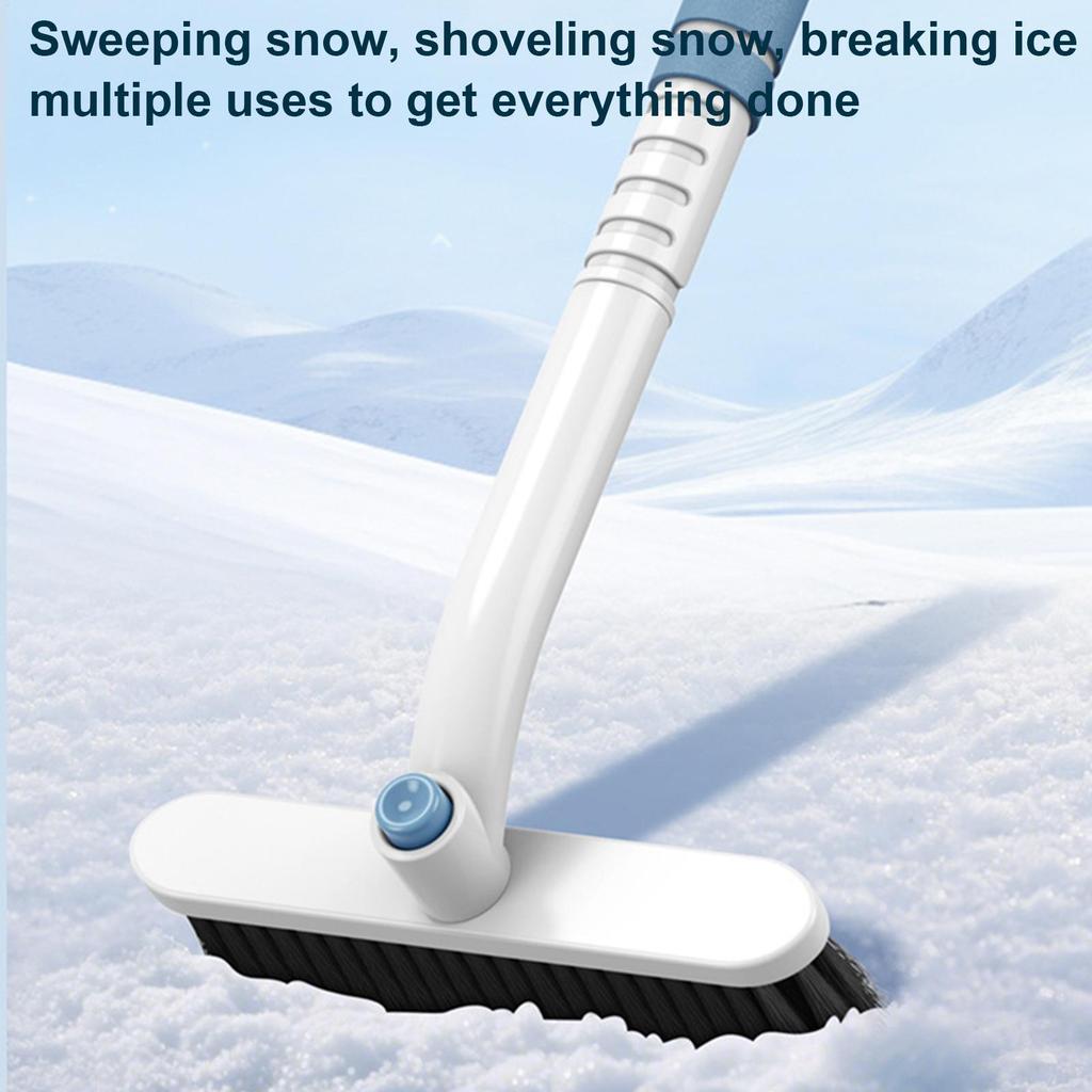 Car Ice Scraper Extendable Cleaning Broom 360 Degree Pivoting Car Ice Scraper For SUV Truck Vehicle Sedans Scooters Roof Road